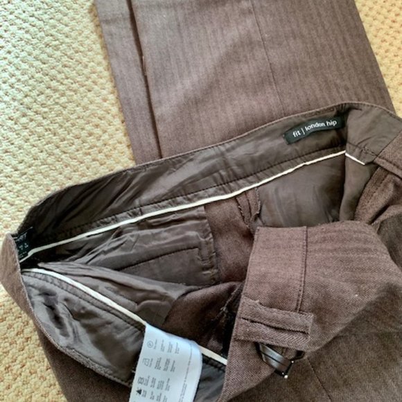 Classic 2 pieces brown pantsuit - Picture 7 of 11